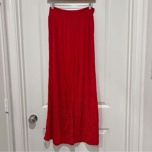 Intensity Women's Wide Leg Palazzo Pants High Rise Crinkle Textured Size Small - Picture 1 of 7
